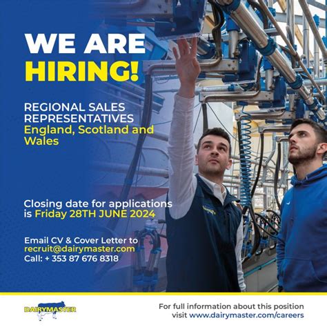 dairymaster sales reps